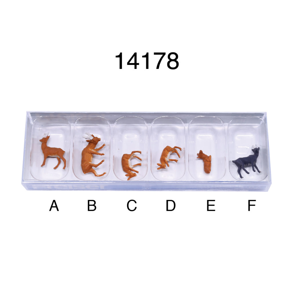 Preiser Wildtier-Set Rehe & Gämsen – 6 Handbemalte Figuren Für Modellbau & Dioramen